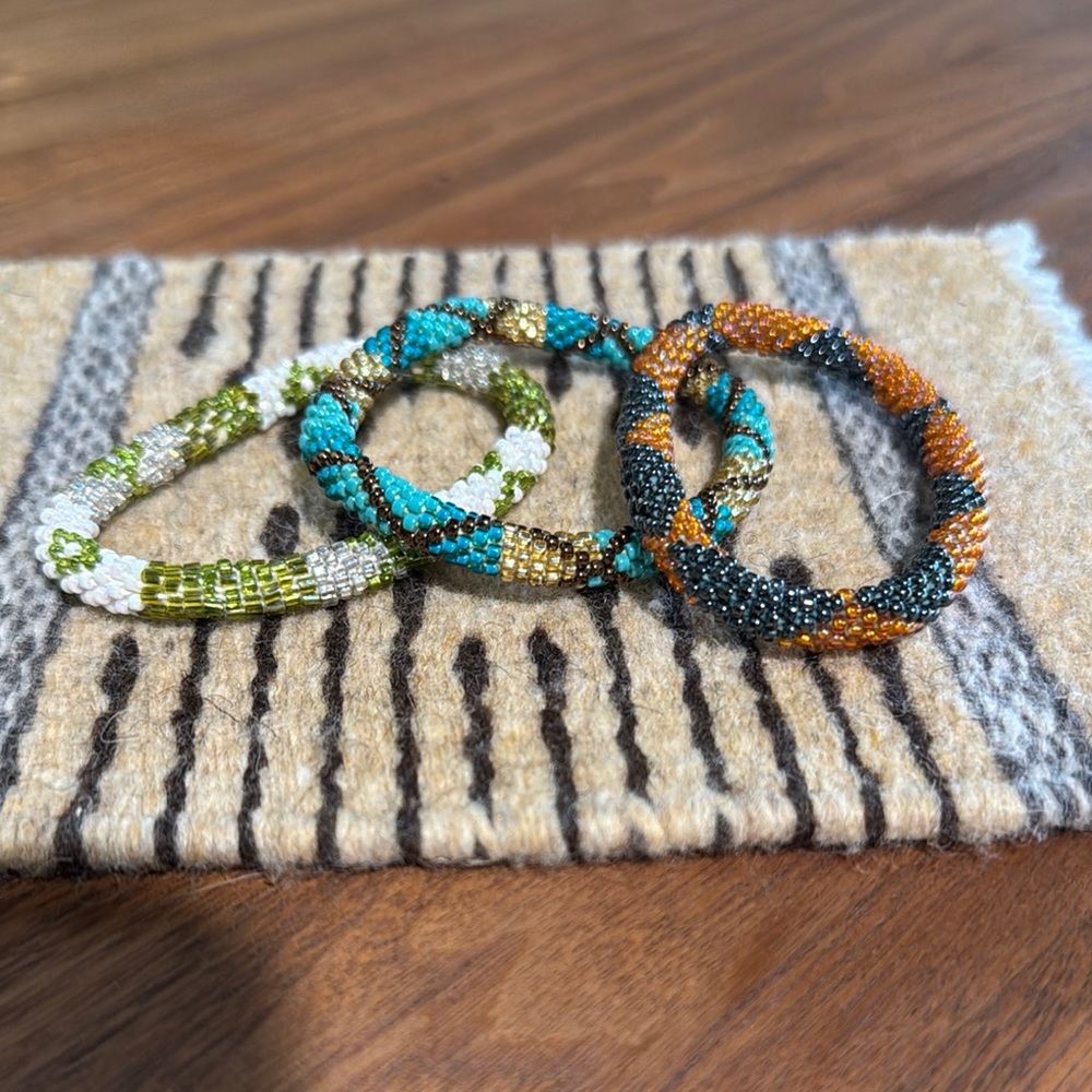 Elegant Beaded Bracelet Set - Multicolor